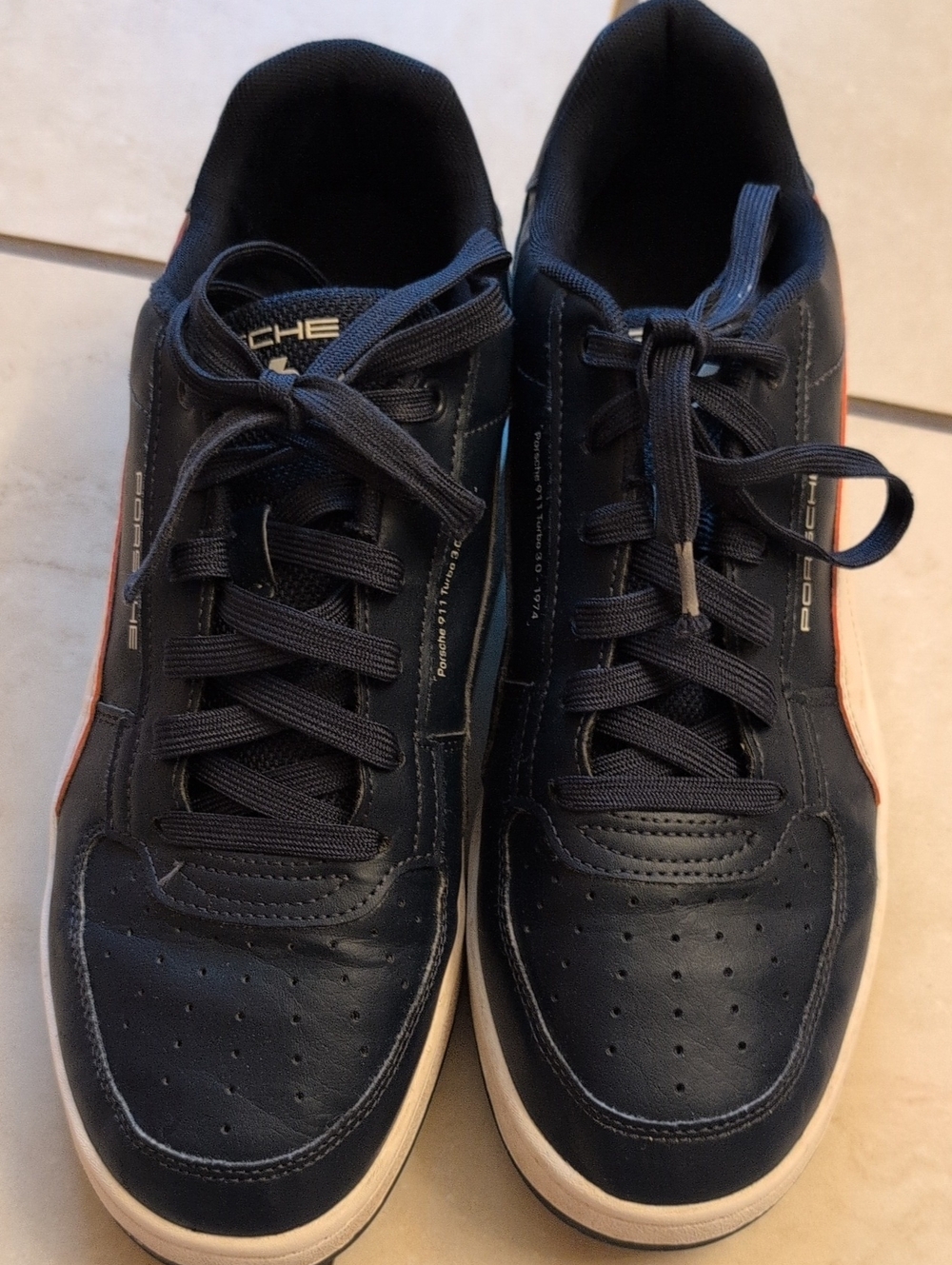 PUMA Men's PORSCHE PL Caven 2.0 Turbo Sneaker Navy White - Picture 2 of 9